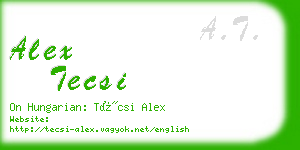 alex tecsi business card